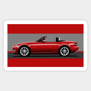 My drawing of the transparent NC 2.0 roadster convertible classic sports car Sticker